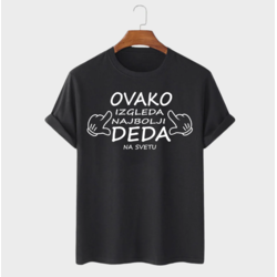 MAFIMI Muška majica Ovako izgleda najbolji deda, Crna