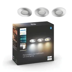 Philips - Komplet 3x LED prigušiva kupatilska svetiljka 1xGU10/5W/230V IP44 + daljinski upravljač