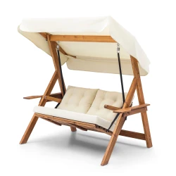 Hanah Home Baštenska ljuljaška Galata Swing S2 120x195x58cm Krem