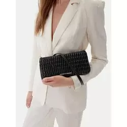 Ročna torba Calvin Klein Jeans Rouched Zip Top Bag LV04K3090G Črna