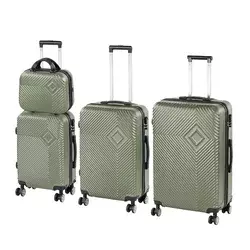 Komplet kovčkov TraveLux Pro XXV na rolerjih olivno zelene barve