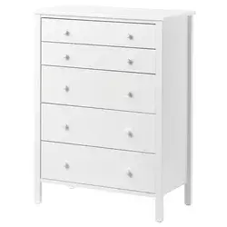 KILBERGET Komoda s 5 fioka, bela, 76x102 cm