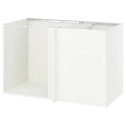 METOD Ugaoni podni element, bela, 128x60x80 cm