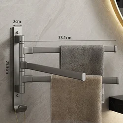Xinpei Držač za peškire, Rotirajući, 33 cm, Sivi
