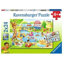 Ravensburger Puzzle Zabava ob ribniku 2x24 kosov