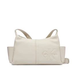 Ročna torba Calvin Klein Pockets Monologo Crossbody LV04F3687G Kremna