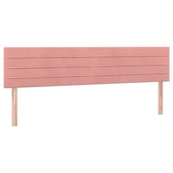 Vidaxl Posteljno vzglavje roza 160x5x78/88 cm žamet