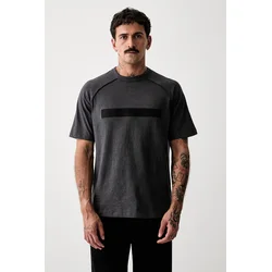 HUGO Majica 50563112 Temno siva Regular Fit