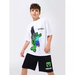 Sinsay - Komplet majice kratkih rukava i kratkih pantalona Minecraft - šareno