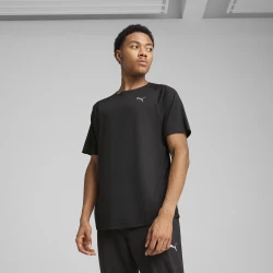 Mens Puma CLOUDSPUN Running T-Shirt, Black, Size XS, Clothing