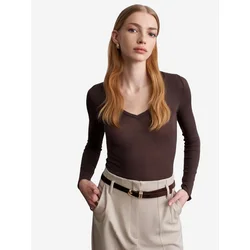 Dilvin Bluza Blusen rjava