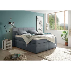 MID.YOU POSTELJA BOXSPRING 180 cm x 200 cm , tekstil antracit