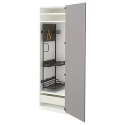 METOD / MAXIMERA Visoki element-ostava, bela/Bodbyn siva, 60x60x200 cm