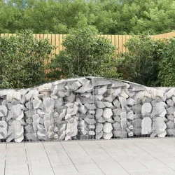 Den Obokane gabion košare 9 kosov 400x50x80/100 cm cinkano ž