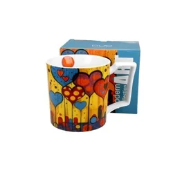 Duo Porcelanasta skodelica XXL 750 ml SRČKI - Moderna