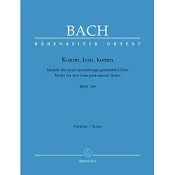 BACH J.S.:KOMM,JESU,KOMM BWV 229 CHORAL SCORE
