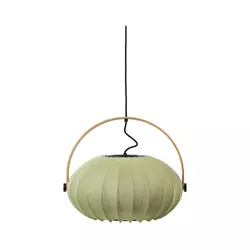 Halo Design 746361 - Luster na sajli DC, 1xE27/40W/230V, prečnik 40 cm, zelena/hrast