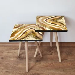 Hanah Home Set klub stočića 2Shp295, 2 komada, Šareni