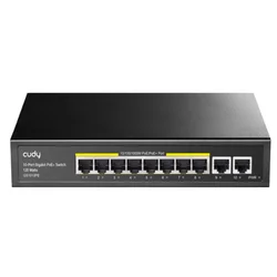 CUDY Video rekorder i switch GS1010PE 8-Port Gbit sa 2 Gbit Uplink portovima 120V crni