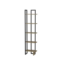 Hanah Home Alice Black Ud Polica za knjige 45x180x22cm, Crna