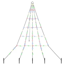 LED Božićno drvce s zemljanim klinovima Šareni 182 cm Metal