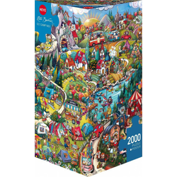 Heye puzzle 2000 pcs Triangle Rita Berman Go Camping 29930