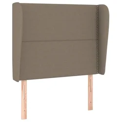 Vidaxl Vzglavje z ušesi taupe 103x23x118/128 cm blago