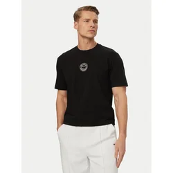 BOSS Majica Open 50560293 Črna Relaxed Fit