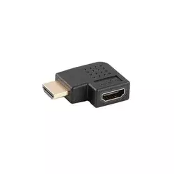 Lanberg HDMI(M) -> HDMI(F) 4K adapter, levi kot, črne barve