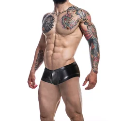 Cut4Men Booty Shorts Black Leatherette L