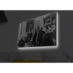 Opviq Slika na platnu sa LED osvetljenjem 45x70cm