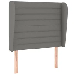 Uzglavlje s ušima tamnosivo 93x23x118/128 cm od tkanine