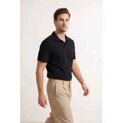 Trendyol Muška majica Tmnss26Po00034, Crna