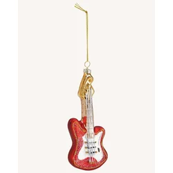 Viter novogodišnji ukras stkleni gitara 15cm ( 10031588 )