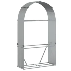 Držač za cjepanice srebrni 120x45x210 cm od pocinčanog čelika