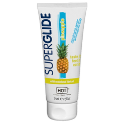 HOT Superglide Edible Waterbased Lubricant Pineapple 75ml