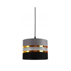 Luster na sajli CORAL 1xE27/60W/230V crno-siv