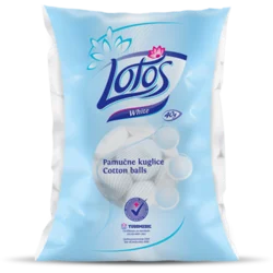 Lotos bele pamučne kuglice 40g, pamuk 100%