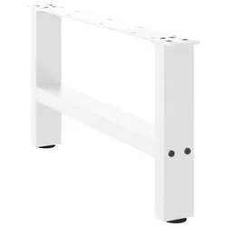 Noge za klub stolić bijele 2 kom 60 x (30-31) cm čelik