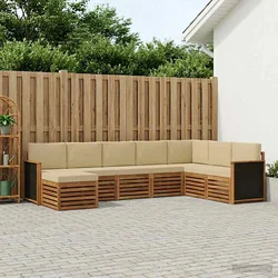 Set vanjskih sofa s jastukom 6 pcs Prirodna
