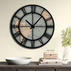 Opviq MDF Zidni sat 50cm Šareni