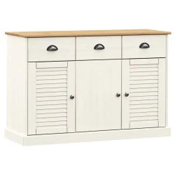 Komoda s ladicama VIGO 113x40x75 cm bijela od masivne borovine