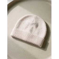Sinsay - Basic beanie kapa sa dodatkom vune - krem