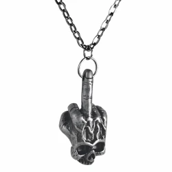 Ogrlica z obeskom BROKEN DAMAGED SKULL PENDANT - LSF4 83