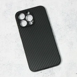 Maska za telefon Carbon fiber za iPhone 13 Pro 6.1 crna