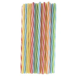 Slamice - plastične, 22 cm, spiralne, mešanica barv, 50 kosov