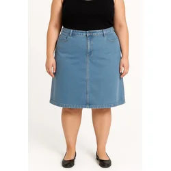 Plus size jeans krilo, svetlo modro
