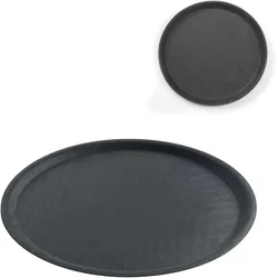 PRO Nedrseč okrogel pladenj za natakarje O 35 cm - črn