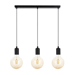 Luster na sajli MIROS 3xE27/60W/230V crna
