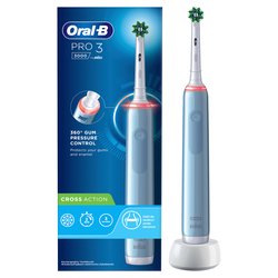 ORAL-B električna zobna ščetka Pro 3 - 3000 (Braun dizajn), modra